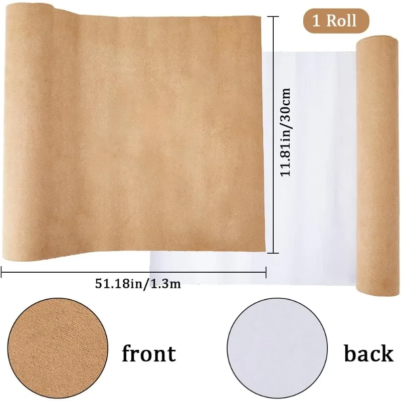 1 Sheet 51 x 11.8inch Suede Book Cloth for Book Binding Fabric Surface Paper Backed Book Cover Books Album Scrapbooking