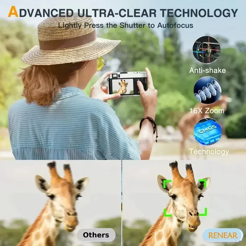 48 Million Pixel HD Digital Camera Retro Shooting Viewfinder Electronic Anti-Shake SLR Cameras Student Micro-Single Cam NEW image 6