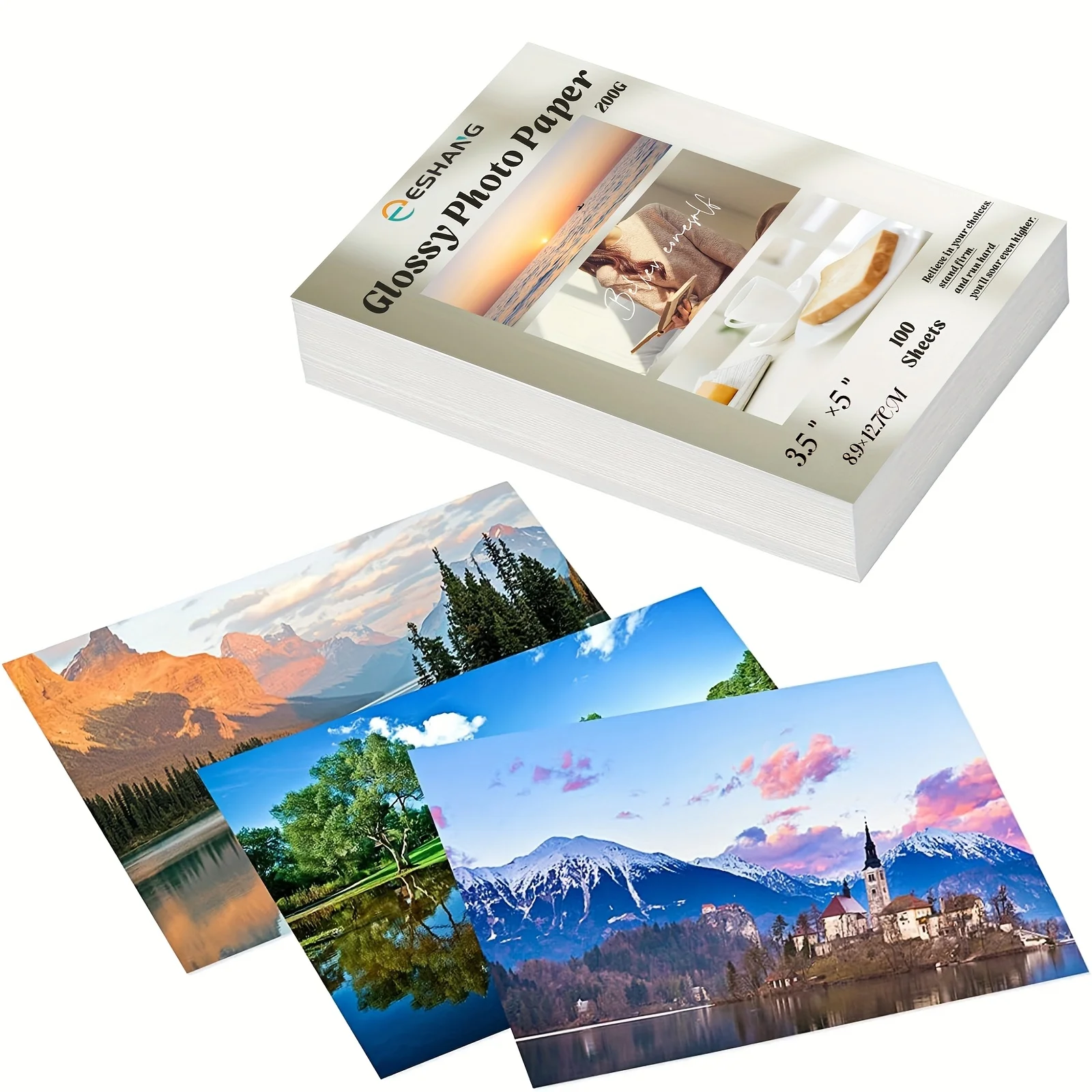 3.5×5 inch Size Glossy Photo Paper Paper for Inkjet Printer 100 Sheets 180G/200G Photo Paper