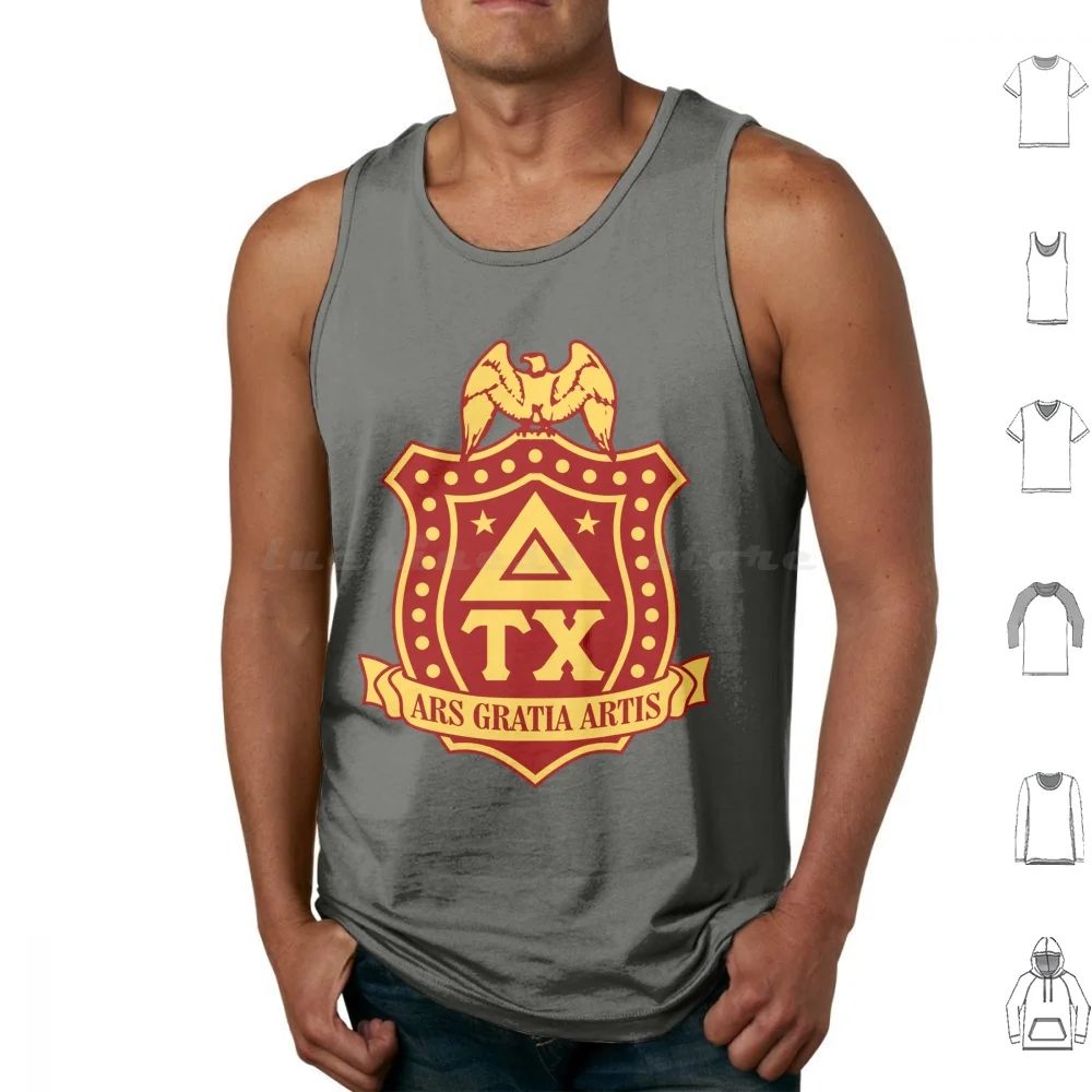 

Delta Tau Chi Crest Tank Tops Print Cotton Animal House Animal House Delta Tau Chi Faber College Fraternity Greek Crest