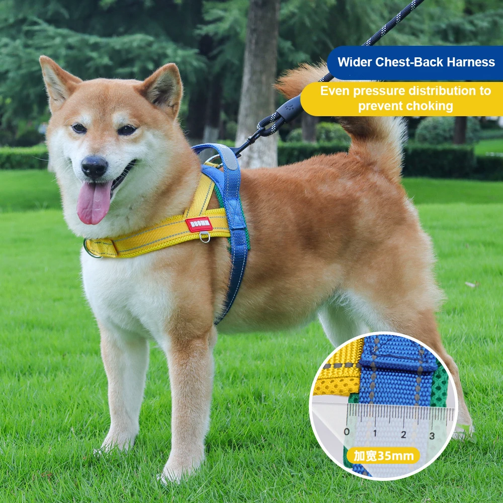 Dog Harness No Pull Saddle-Style Small Medium Dogs Walking No Choke Bichon Outdoor Safety Reflective Vest Pet Chest Harness_voghion.com