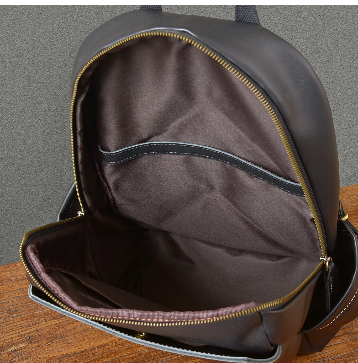 fashion casual high quality genuine leather men black backpack outdoor travel luxury handmade real cow leather women schoolbag