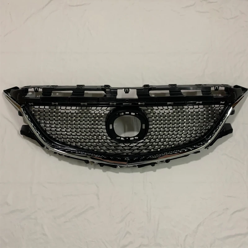 For Mazda 6 Atenza GJ GL 2014 2015 2016  Front Bumper Mesh Grille Car VIP Diamond Exterior Moulding Racing Grill With Logo