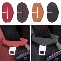 1/2pcs Car Seatbelt Buckle Protective Cover Leather Anti-scratch r Interior Modification Supplie
