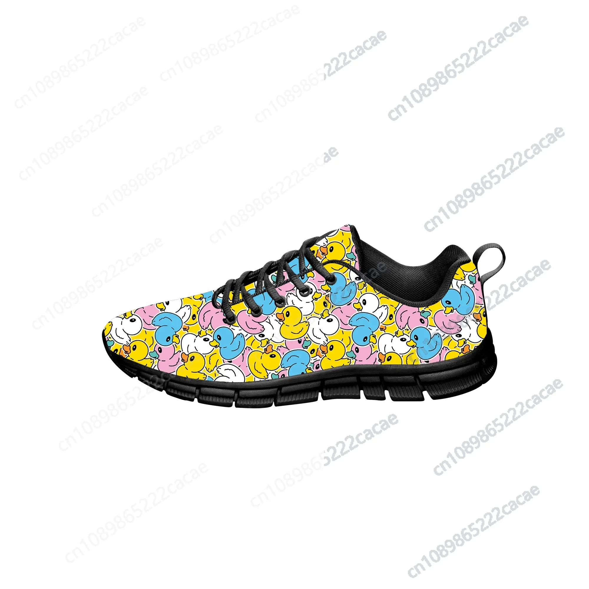 

Cartoon Duck Black Sports Shoes Mens Womens Teenager Kids Children Sneakers Custom High Quality Couple Fashion Casual Shoe