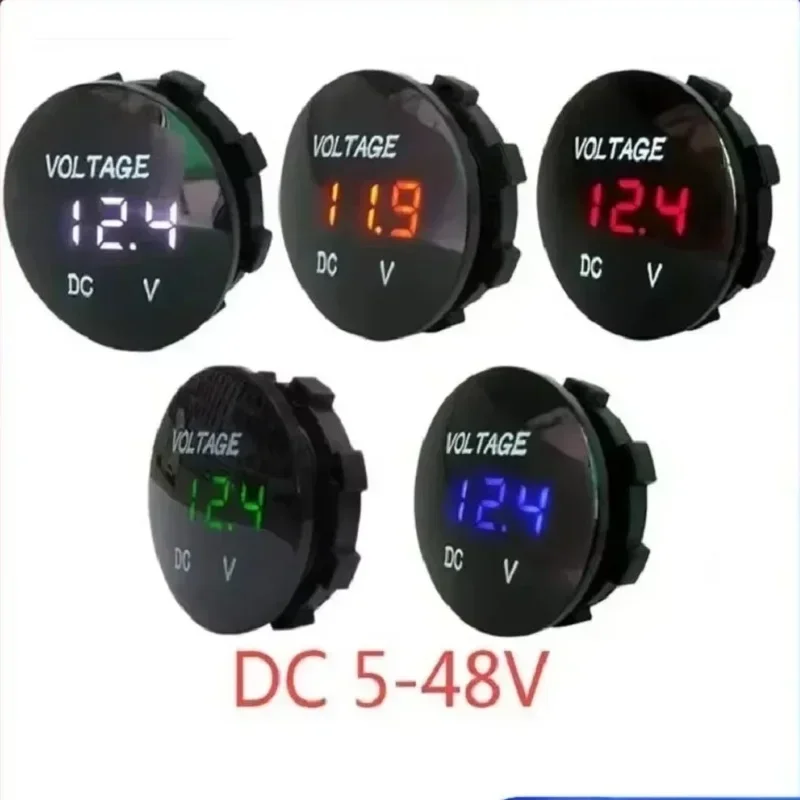Mini Waterproof Vehicle Voltage Meter, Wide Range DC Volt Tester For Automobiles, Motorbikes And Marine Equipm