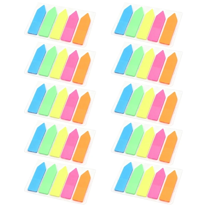 

C7AB Repositionable Fluorescent Color PET Label Writable Adhesive PET Note Page Marker for Notebook Planner Binder Folder