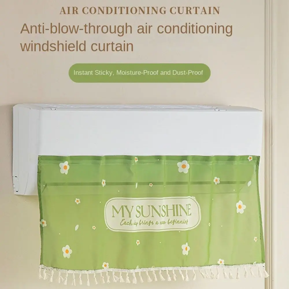 

Anti-direct Blowing Air Conditioner Windshield Curtain Windproof Dustproof Air Conditioner Dust Cover No-punching Foldable