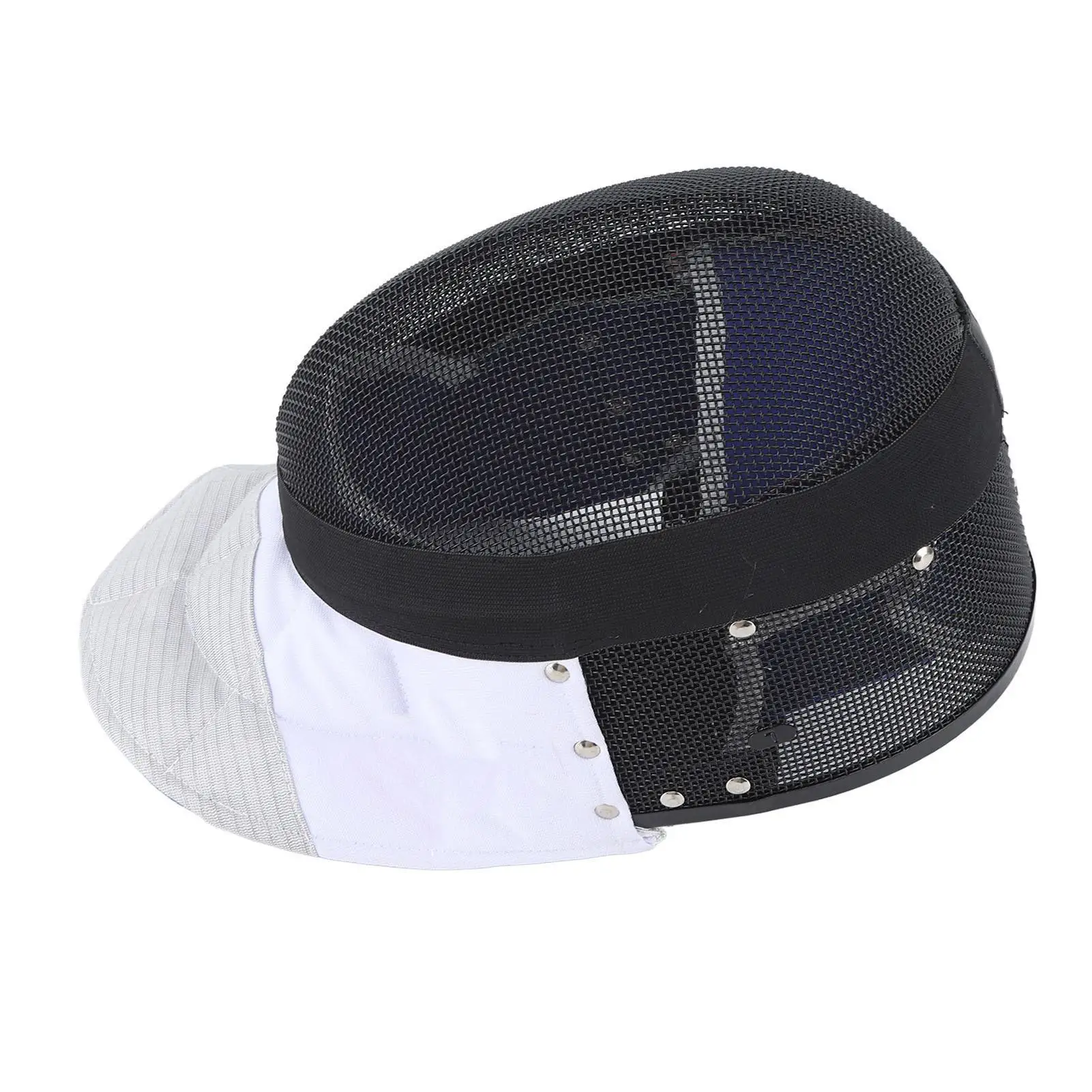 Fencing Sports Mask & Protective Helmet with Padded Bib - Black Gear for daily Practice & Competition