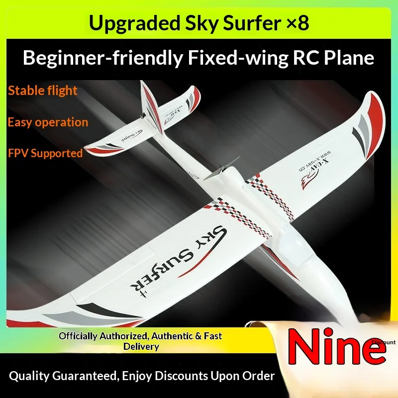 sky-surfer-x8-rc-glider-fixed-wing-rc-airplane-upgraded-trainer-plane-support-fpv-flying-easy-control-stable-for-adult-hobbyist