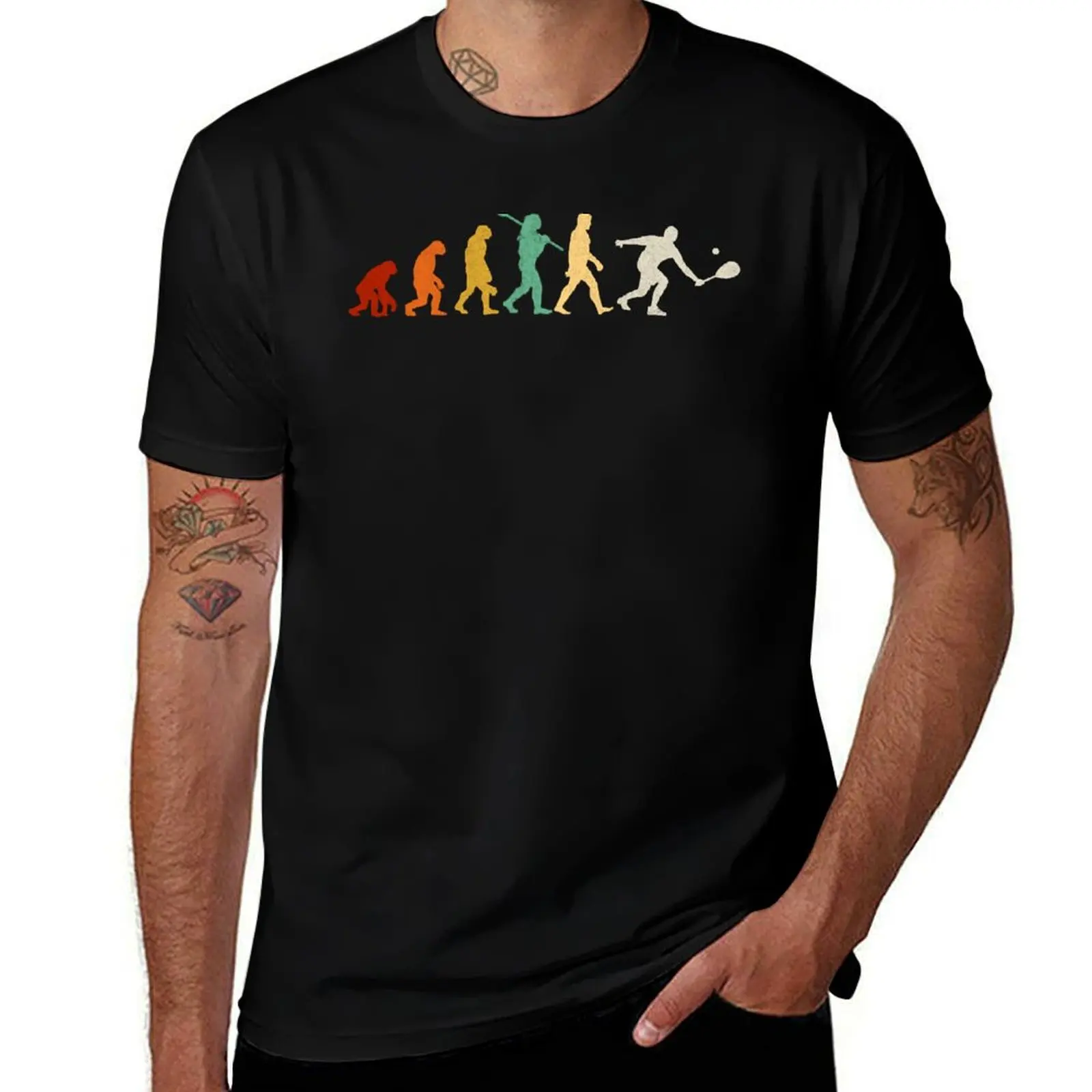 racquetball evolution, racquetball T-Shirt Simple Line Art Print Tee T-Shirt