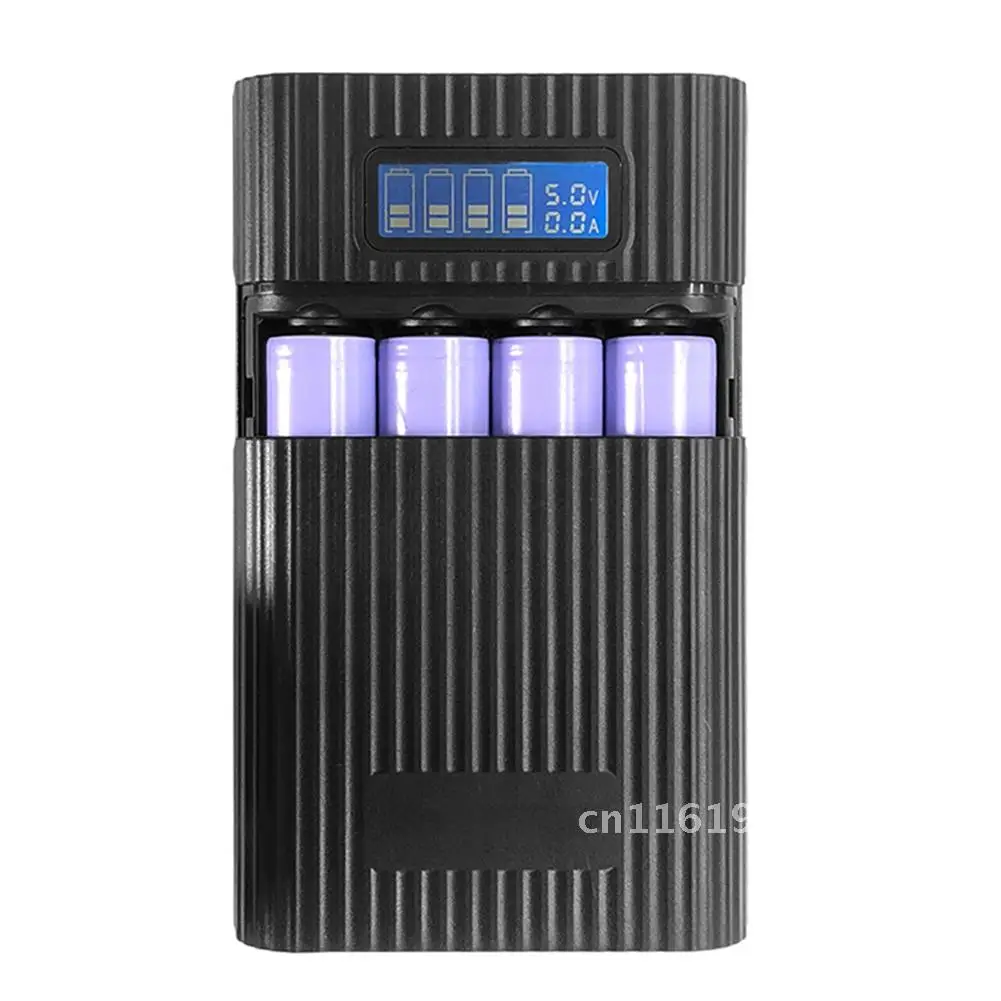 DIY Power Bank Case 4*18650 Battery Charge Storage Box 5V Dual USB Digital Display Charging Case For Smart Phones Battery Holder