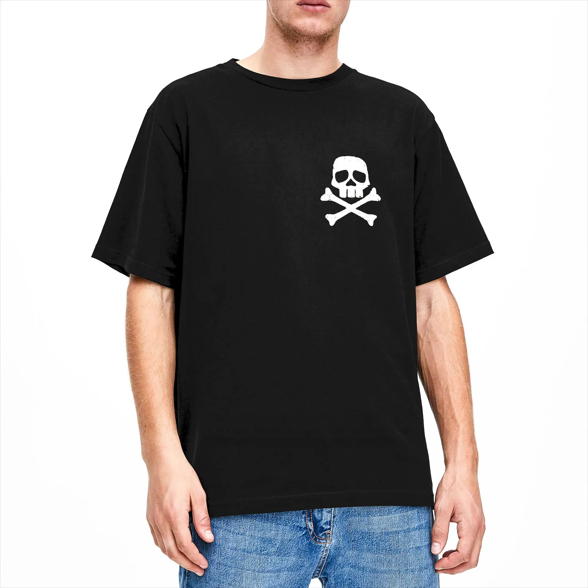 Jolly Roger  T Shirt Summer Captain Harlock Vintage T Shirts Pure Cotton Harajuku Tee Shirt For Men Pattern Top Tees