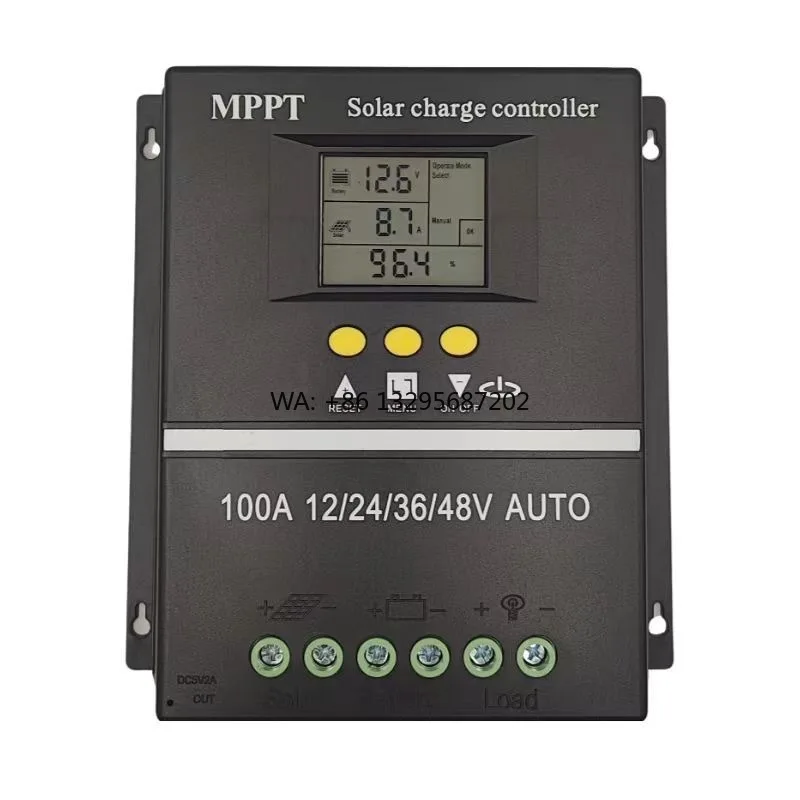 

Mppt 60A 80A 100A 12V24V36V48V Solar Charge Controller Solar PV Battery Charger with LCD Display Dual USB Solar PV Regulators