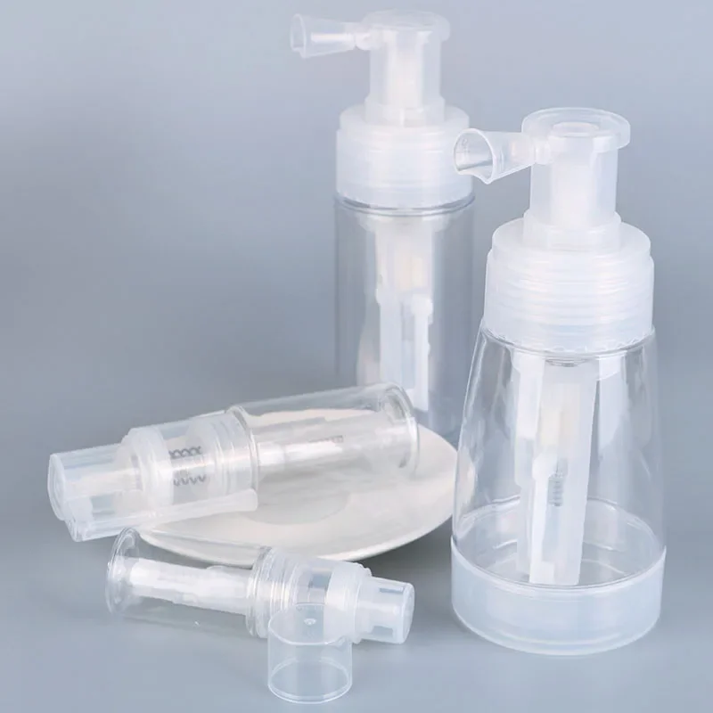 Botella de plástico con pulverizador, recipiente atomizador portátil de viaje para peluquería, con purpurina para uñas, 18/35/110/200ml