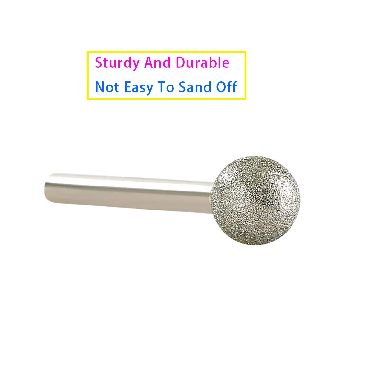 6/8mm Diamond Grinding Head Spherical Handle Spherical Burr Grinding Head F Needle Jade Carving Tool Carving and Polishing Parts