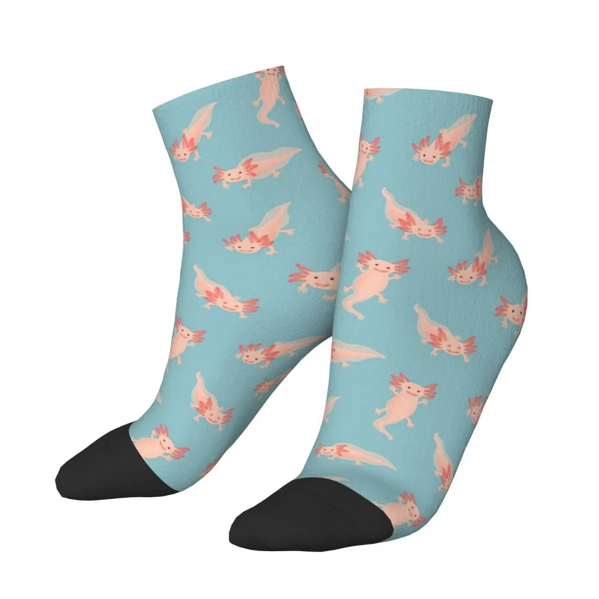 Axolotl Socks Harajuku Sweat Absorbing Stockings All Season Socks Accessories for Unisex Christmas Gifts