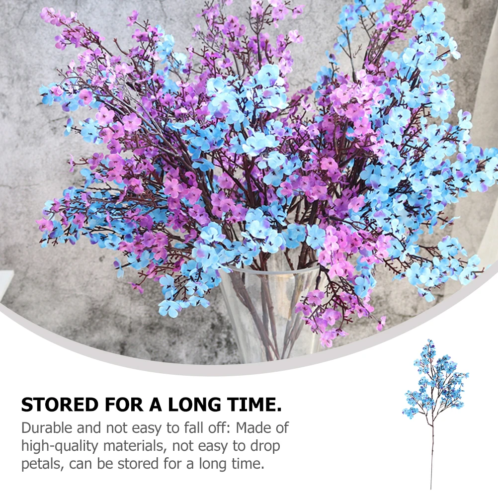 

3 Pcs Flower Bouquet Artificial Gypsophila Decor Silk Fake Flowers Wedding Lifelike Flower Picks Home Party Adornment