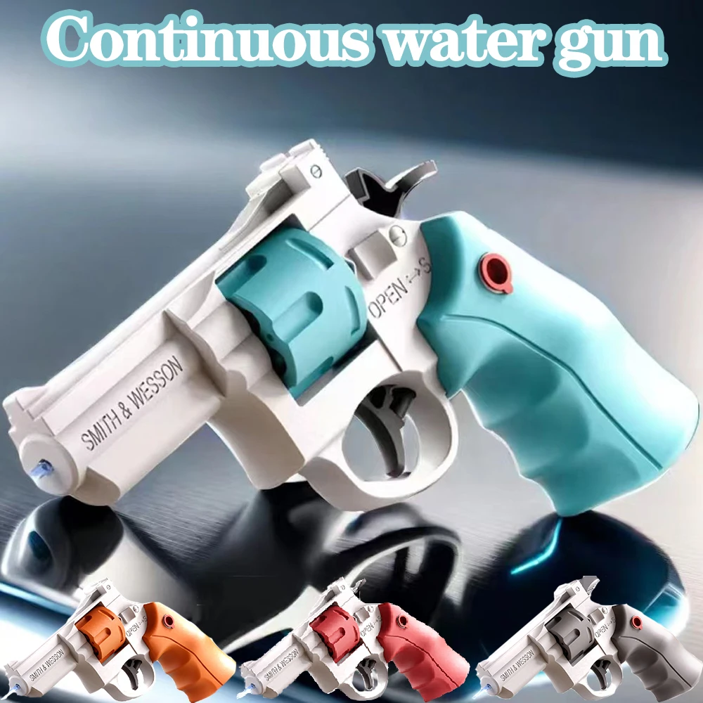 Outdoor Beach Press Type Water Gun Wholesale of Children's Left Wheel Water Gun Manual Mechanical Continuous Fire Summer