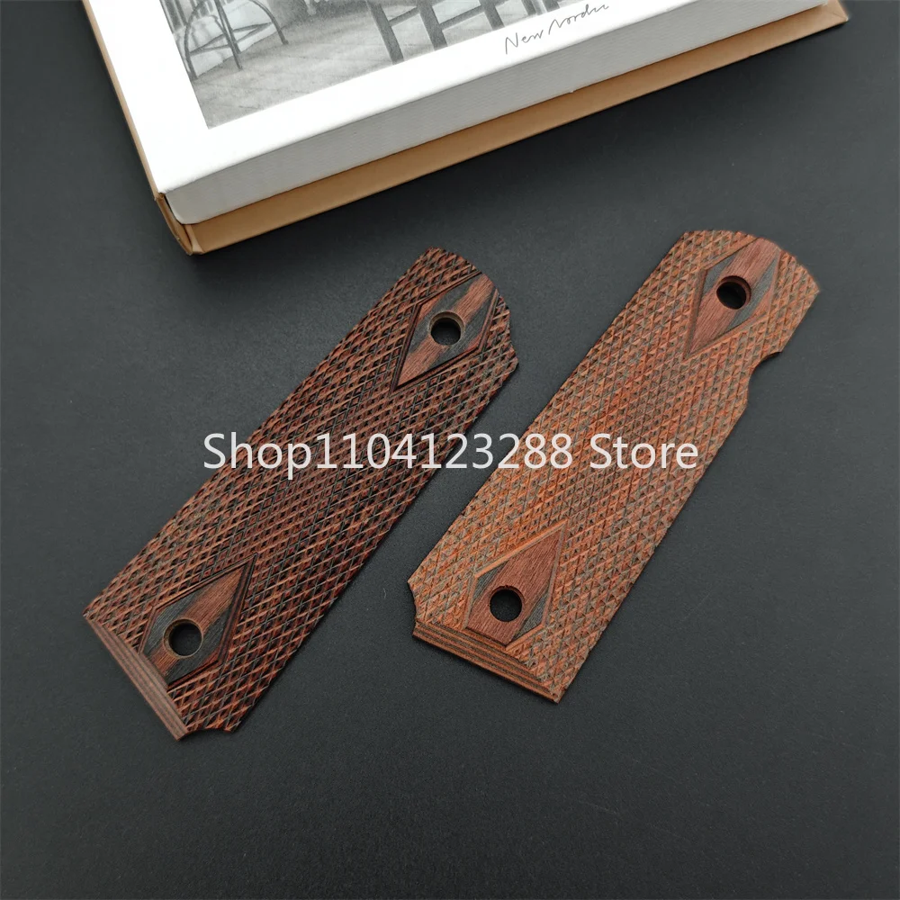 Non-slip Handle 1911 Top-selling 2 PCS Gun Rosewood Grips Patches DIY Anti-slip Wooden Grips Scales Decor Material Blanks Slaba