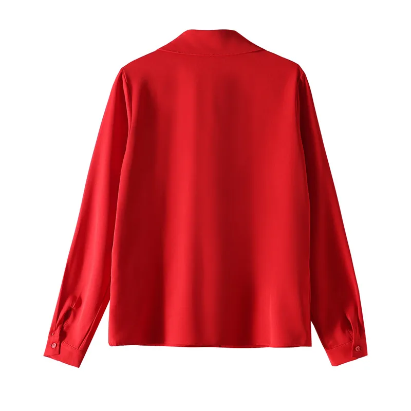 Fliege Band Unten Oben Für Frauen Neue Frühling Und Herbst Mode Verwestlichung Professionelle Temperament Spitze Up Shirt Weibliche