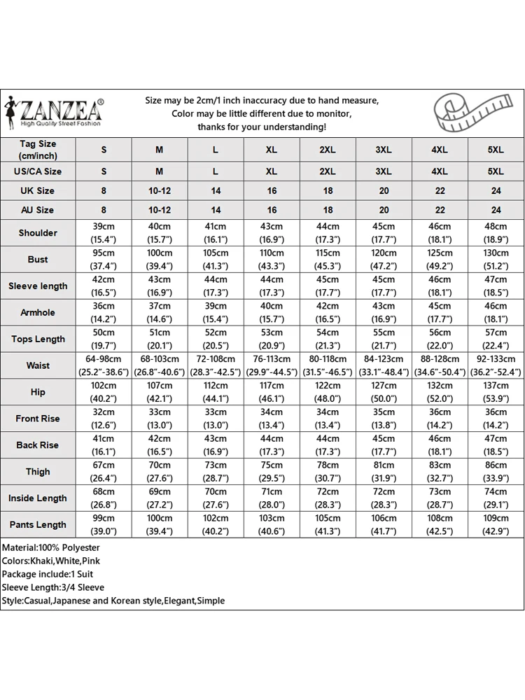 ZANZEA Frauen Breite Bein Hosen Sets Retro Gedruckt Bluse Hosen Elastische Taille Taschen Büro dame Anzüge 2025, Casual Passenden Sets