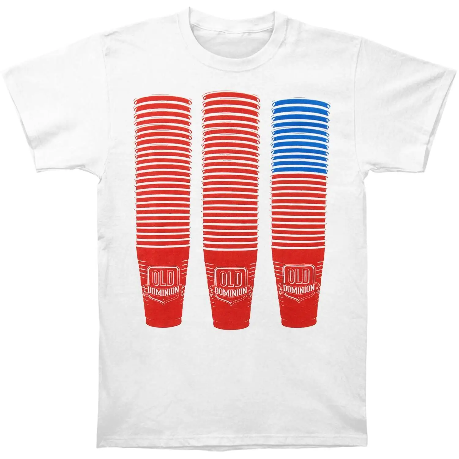 Men'S Old Dominion Solo Cups T Shirt Xx Large White