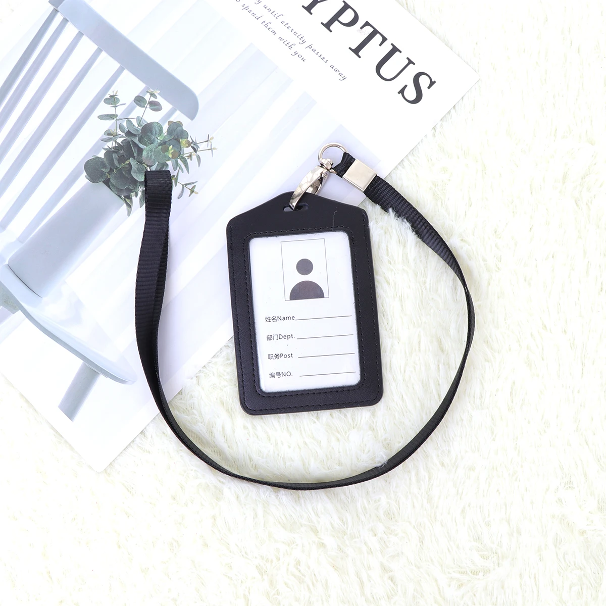 

2Pcs Genuine ID Badge Holders Waterproof Lanyard Portable Card Holder Travel Staff Badge Holders Office Use