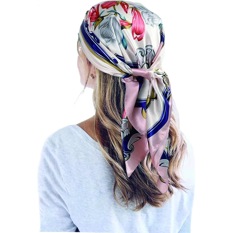 legant Minimalist Versatile Square Scarf - Stylish Graceful Multi-use Accessory for Head & Neck  for Daily 90cm*90cm image 4