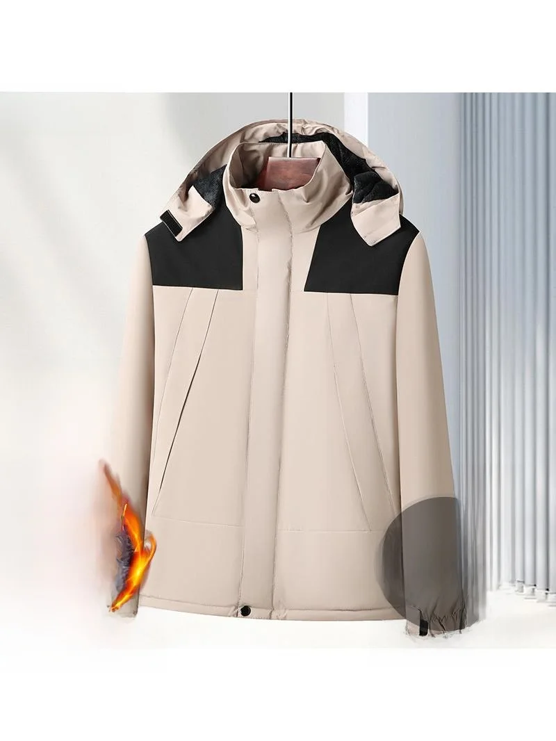 

Thiened Fce Winter Outdoor Mountain Climbing Jaet Men's Spring Autumn Sle Women's Faion Brand Windproof Outdoor Coat