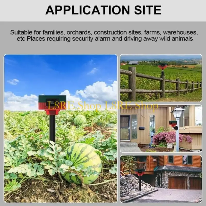 L8RE Sound Security Solar Motion Alarm Remote Control for Home