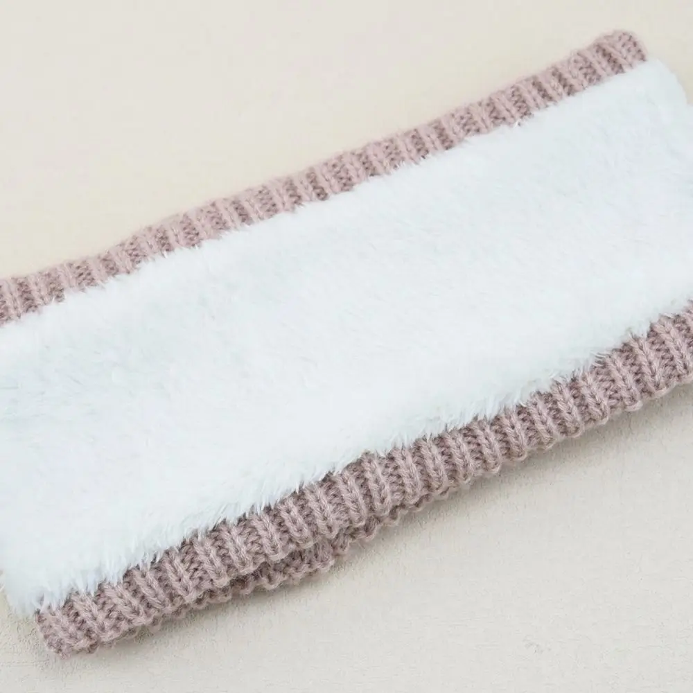 رباط رأس محبوك مع قطيفة لغسيل الوجه وحماية الأذن ، أغطية رأس دافئة ، رباط شعر أحادي اللون ، جديد