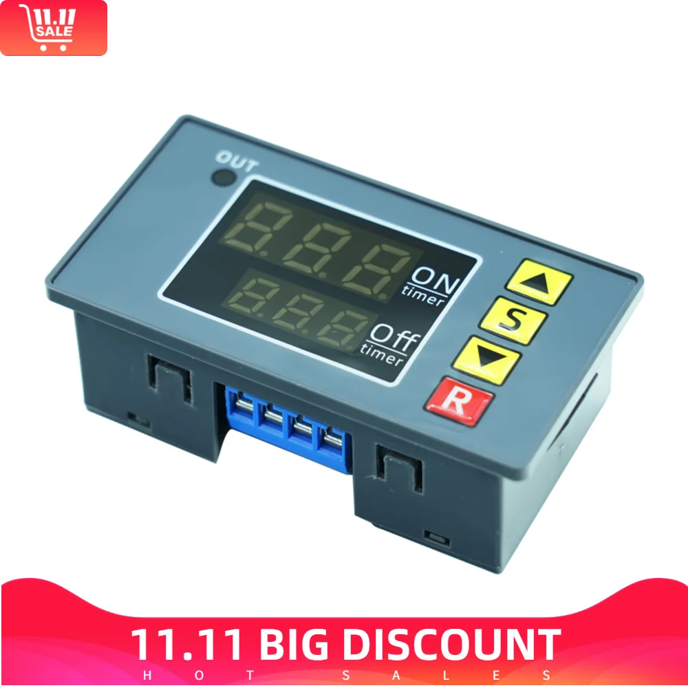 

T3231 Светодиодное цифровое реле задержки времени DC 12 В 24 В переменного тока 110 В 220 В, таймер цикла, регулируемое реле времени, переключатель задержки времени