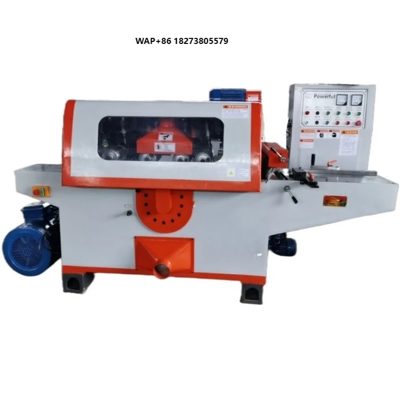Extra Wide Industrial Multi-blade Rip Saw Machine Automatic Multiple Blade Rip Sawing Equipment for 300mm Wood Plank Processing