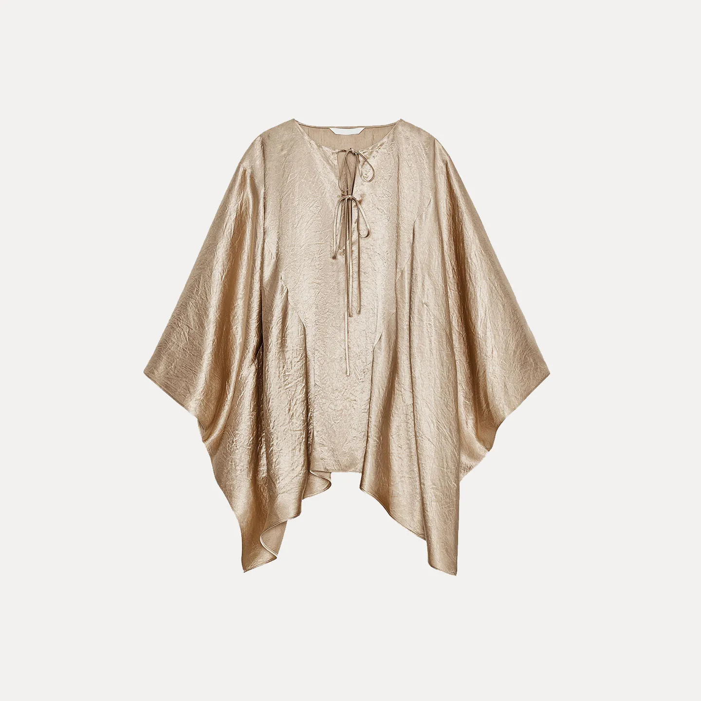 قميص نسائي من Z بتصميم عصري من الساتان الحريري ذو طبقات زخرفية فضفاضة بأكمام طويلة لخريف 2025 بتصميم أنيق 5344