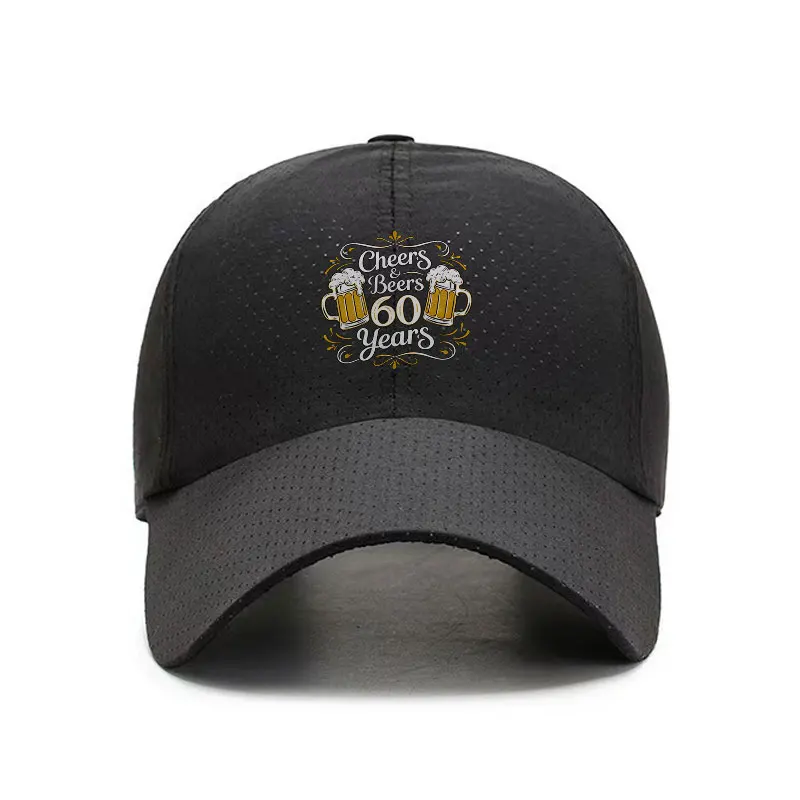 Cheers Beers Good Years Quick Dry Baseball Cap Retro Party Graphic Breathable Adjustable Hat