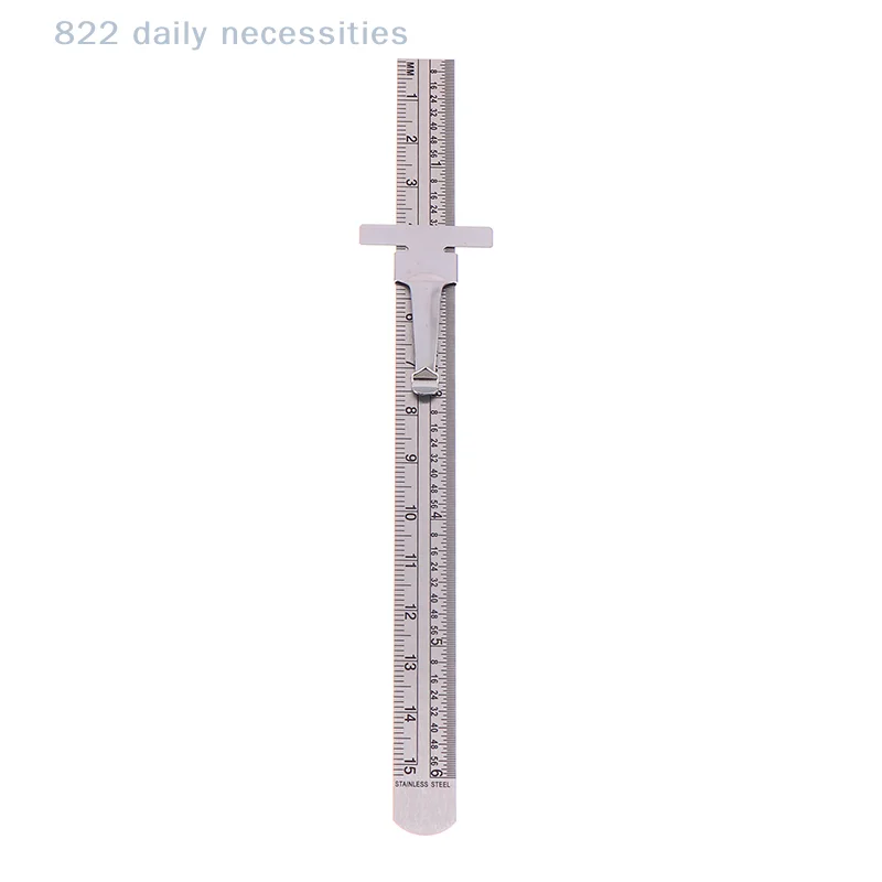 1/2pcs 6 Inch Stainless Steel Precision Ruler Sliding Pocket Ruler With Inch 1/32