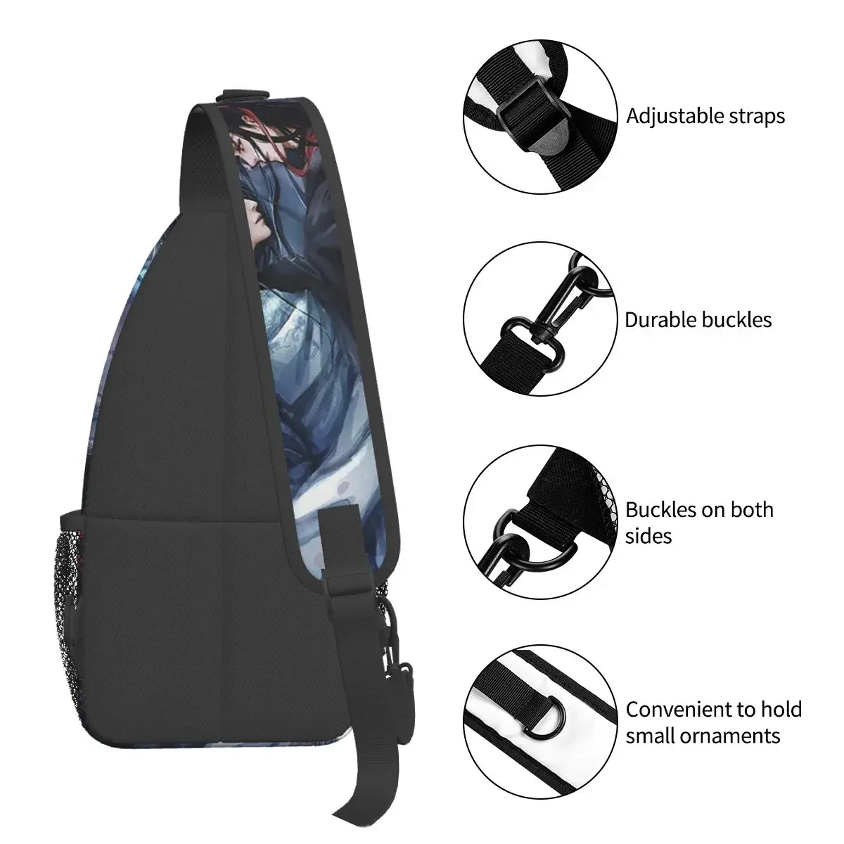 Grandmaster Of Demonic Cultivation Sling Bags Chest Crossbody Shoulder Sling Backpack Travel Hiking Daypacks the Untamed Satchel