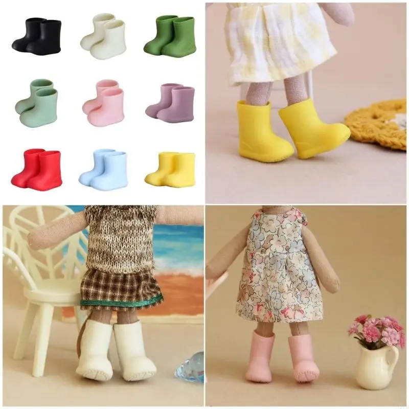 

Fashionable Doll Boot Waterproof Design 1/12 Scale OB11 Shoes Multiple Color A2UB
