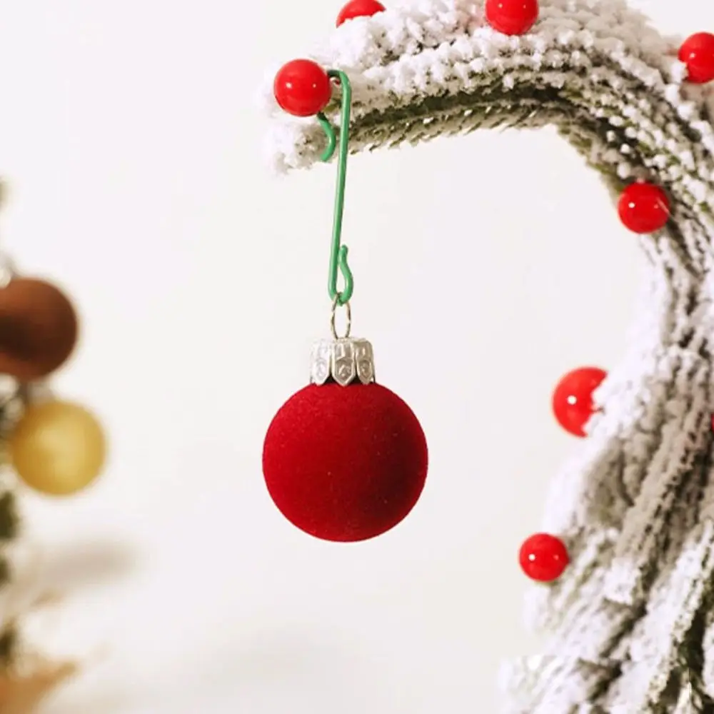 

30pcs/set 3cm Christmas Bauble Velvet decoration Flocking Small Size Christmas Tree Hanging Balls Xmas Hanging Ornaments