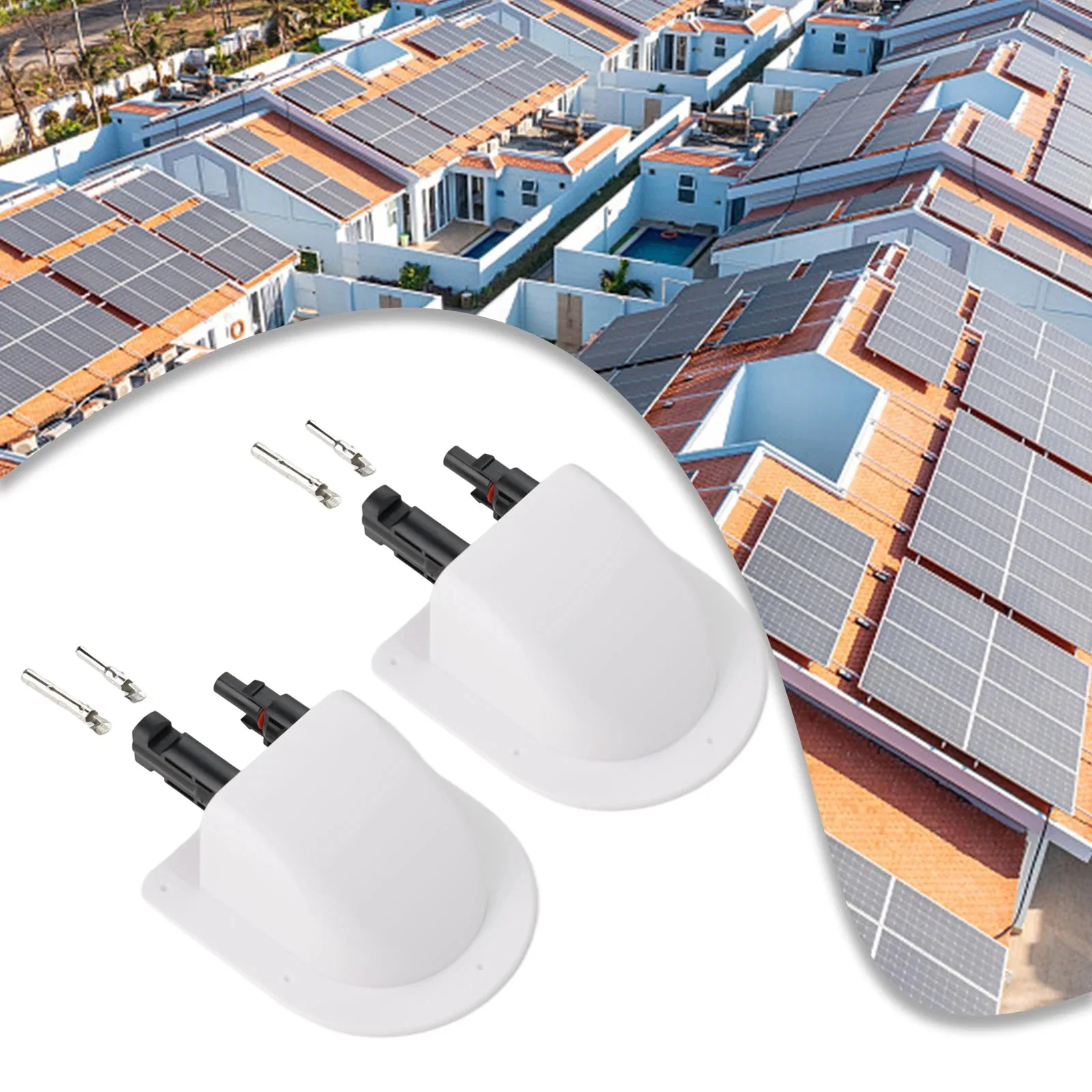 Câble de fil de panneau solaire pour caravane, boîte d'étanchéité à Double trou pour glande d'entrée, connecteur de câble incurvé étanche pour camping-car et bateaux