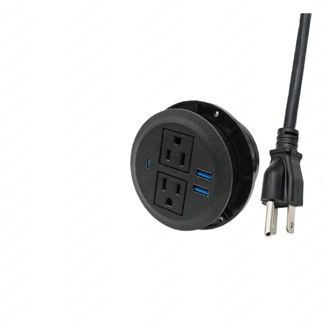 Universal Wireless Charger Cover 2 Usb Ports 2 AC Sockets Desktop Sockets Usb Grommets Conference Office Power Sockets