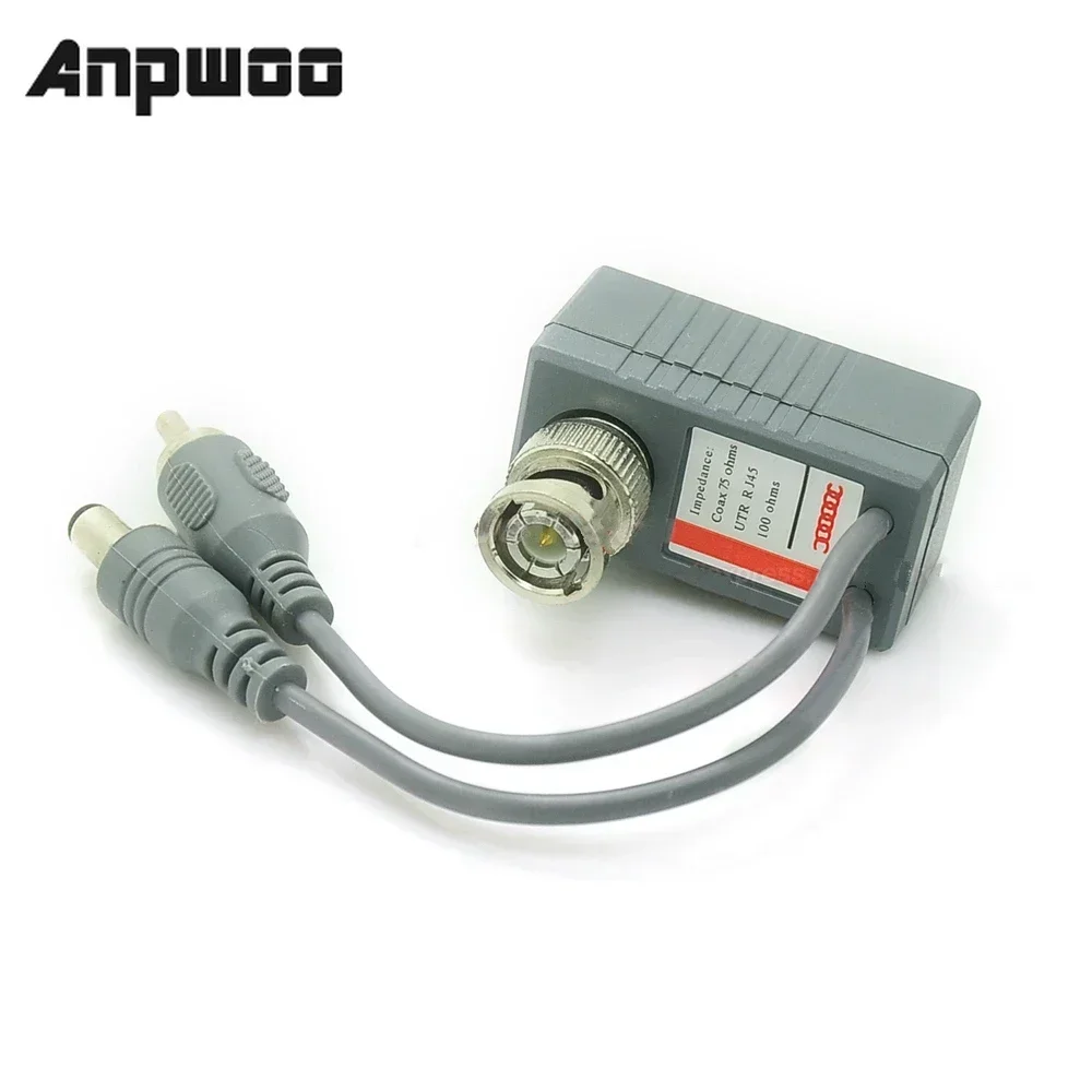 Áudio e vídeo DC Power CAT5 par trançado RJ45 UTP Balun BNC Transceptor