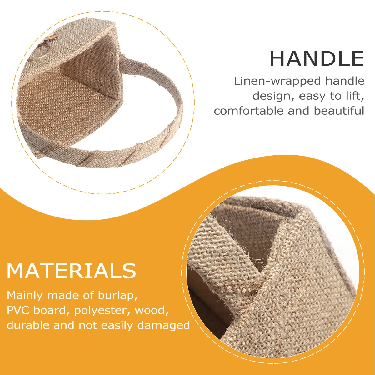 

Burlap Wedding Basket Natural Color Flower Girl Use Candy Small Gift Holder Rustic Wedding Ceremony Decoration Wooden Heart