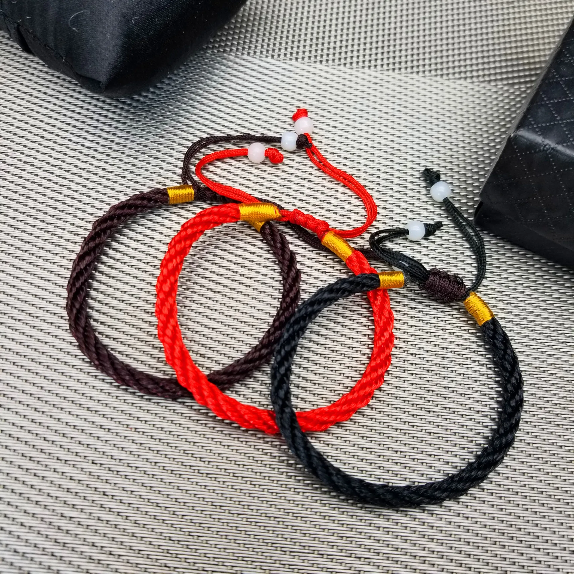 

braided bracelet men Black Red thick Rope Knot Bracelet for Women Men Retro Ethnic Style Tibetan Buddha Braid Chain Couple Frien