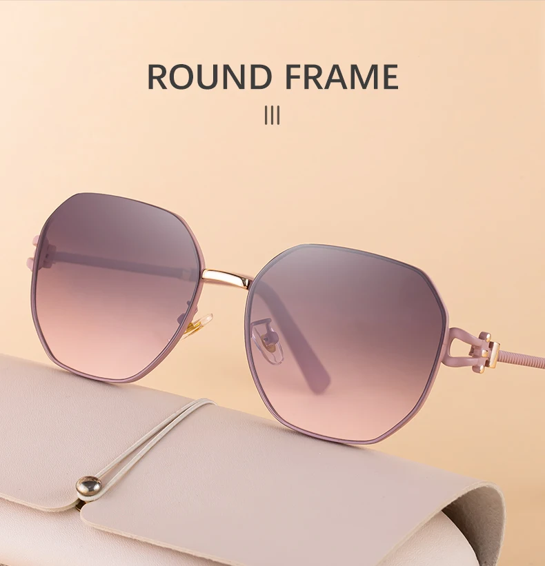 Übergroße quadratische Sonnenbrille für Damen – Luxusmarke 2026, Punk-Metallrahmen, Polygon-Sonnenbrille für Damen, modische Eyewear-Shades – Detail 5