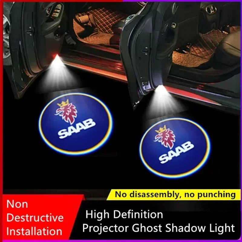 LED Car Door Badge Light Projector HD Car Door Welcome Laser For Saab 9-3 93 2003-2012 Saab 9-5 95 1998-2011 Car Accessories