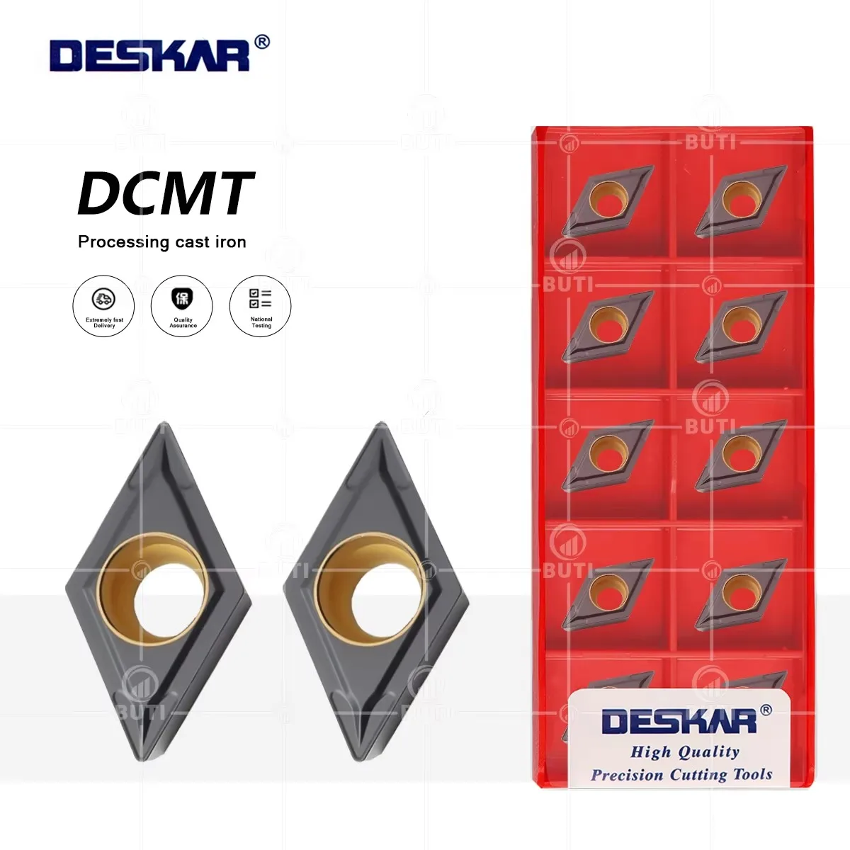 

DESKAR 100% оригинальный токарный станок с ЧПУ, режущие инструменты DCMT11T304 DCMT11T308 LF3018, внутренние круглые лезвия, токарные инструменты для чугунных инструментов