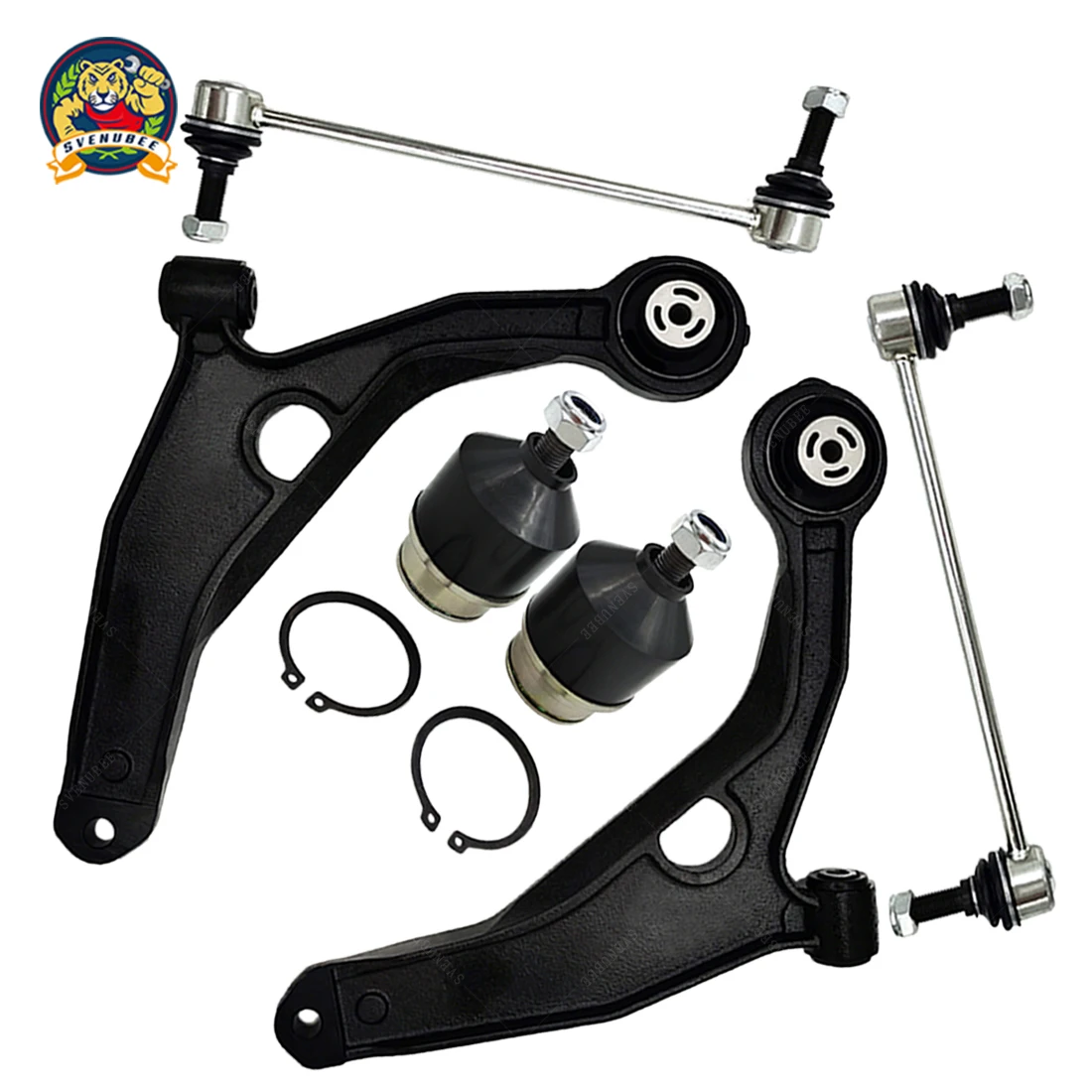 Svenubee 6pcs Front Lower Control Arm Sway Bar End Link Ball Joint Kit for Dodge Journey 2009 2010 2011 2012 2013 2014 2015