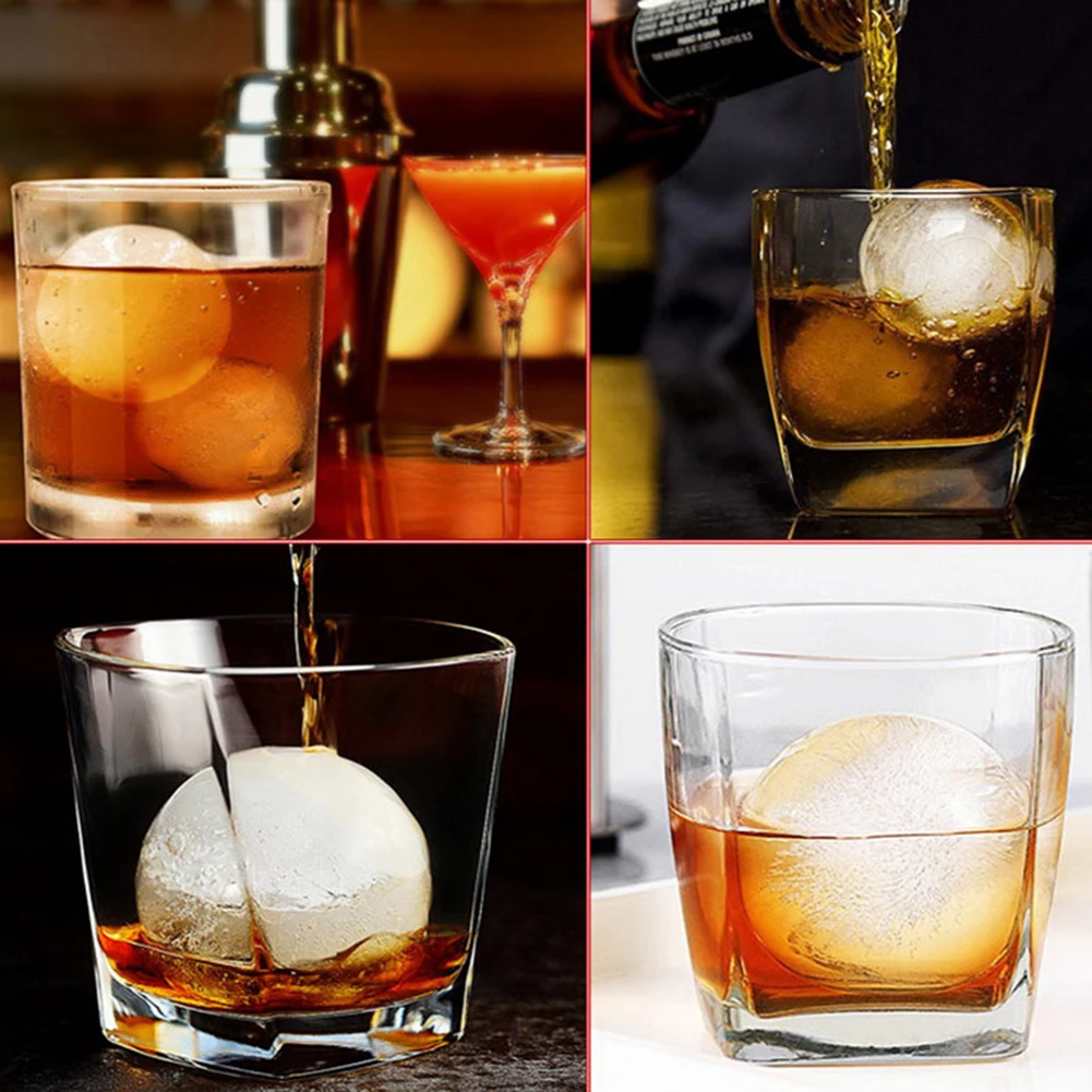 1-5buah cetakan bola es kotak es bulat untuk minuman dingin kopi es kisi penggiling pembuat es Model hoki es alat dapur